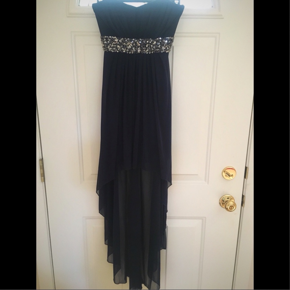 B. Darlin: Navy blue high-low dress
